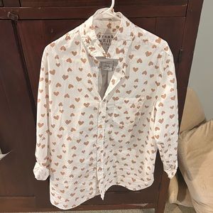Frank & Eileen relaxed button-up shirt in casual cotton; size XL